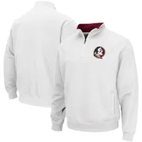Colosseum White Florida State Seminoles Tortugas Logo Quarter-Zip Pullover Jacket