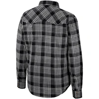 Colosseum x Wrangler pour homme Noir Florida State Seminoles Plaid Western Chemise à manches longues boutons-pression