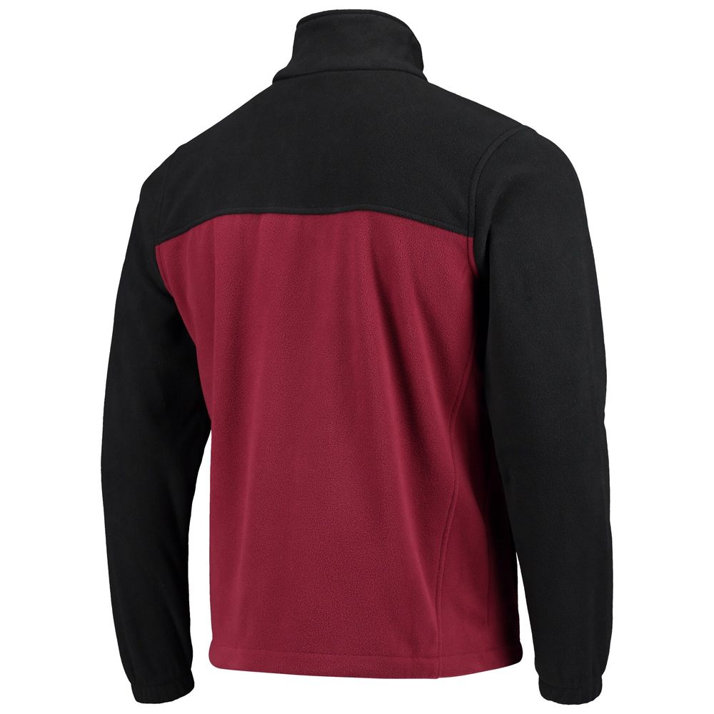 Men's Columbia Black/Garnet Florida State Seminoles Flanker III Fleece Team Full-Zip Jacket