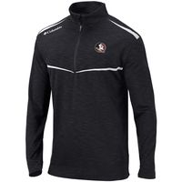 Men's Columbia Black Florida State Seminoles Scorecard Quarter-Zip Jacket