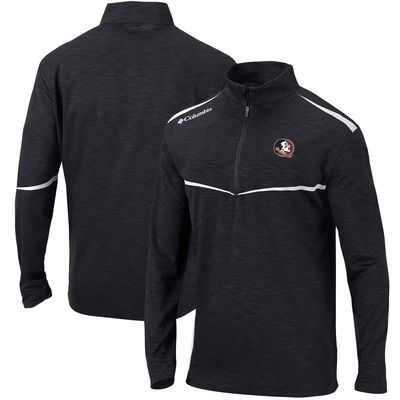 Men's Columbia Black Florida State Seminoles Scorecard Quarter-Zip Jacket