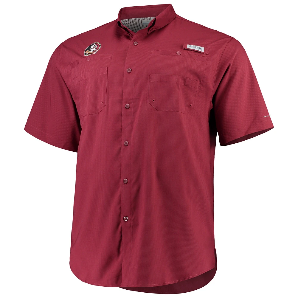 Men's Columbia Garnet Florida State Seminoles Big & Tall Collegiate Tamiami Button-Down Shirt