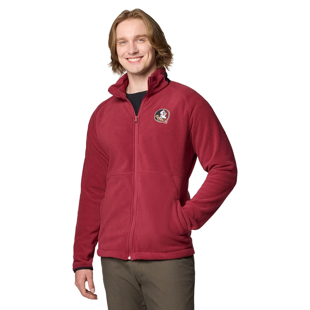 Veste polaire à glissière complète Columbia Garnet Florida State Seminoles Flanker IV pour homme