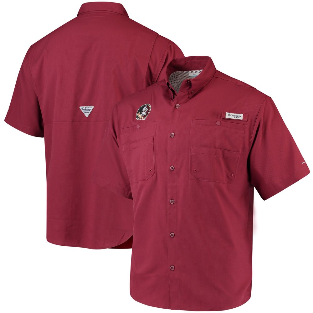 Men's Columbia Garnet Florida State Seminoles PFG Tamiami Shirt