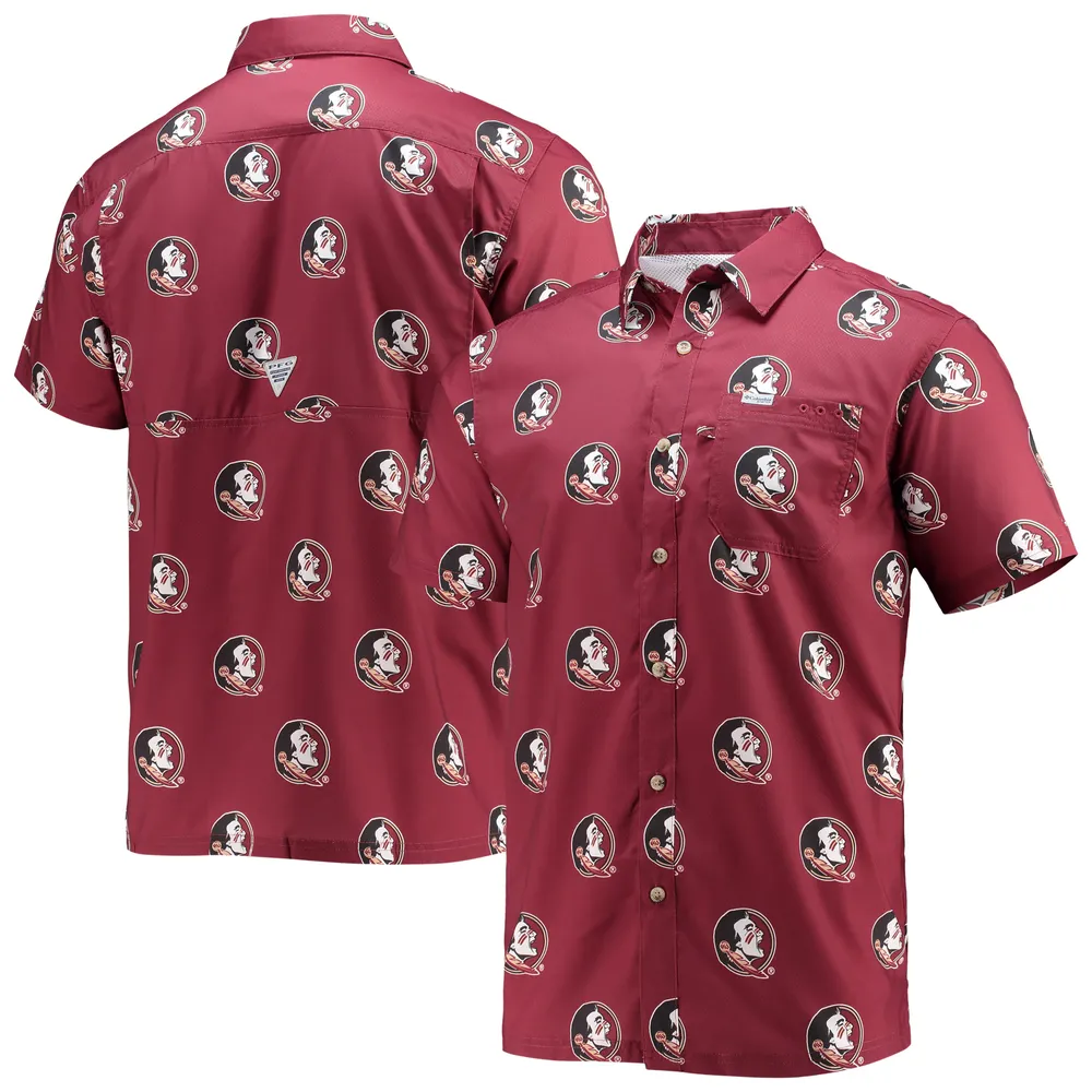 Columbia Men's Crimson Alabama Crimson Tide Slack Tide Camp Button-Up Shirt - Crimson