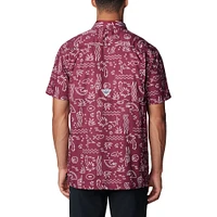 Chemise boutonnée Columbia Garnet Florida State Seminoles Super Slack Tide Omni-Wick pour hommes