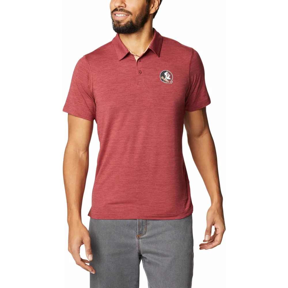 Polo Columbia Garnet Florida State Seminoles Tech Trail Omni-Shade pour homme