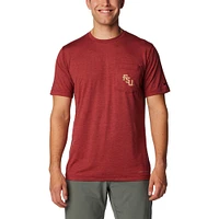 T-shirt Columbia Garnet Florida State Seminoles Tech Trail Omni-Wick pour hommes