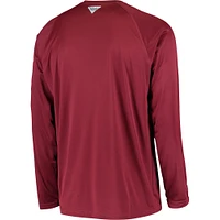 Men's Columbia Garnet Florida State Seminoles Terminal Tackle Omni-Shade Raglan Long Sleeve T-Shirt