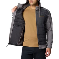 Veste à capuche hybride entièrement zippée Out-Shield de Columbia pour homme, gris, Florida State Seminoles