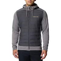 Veste à capuche hybride entièrement zippée Out-Shield de Columbia pour homme, gris, Florida State Seminoles