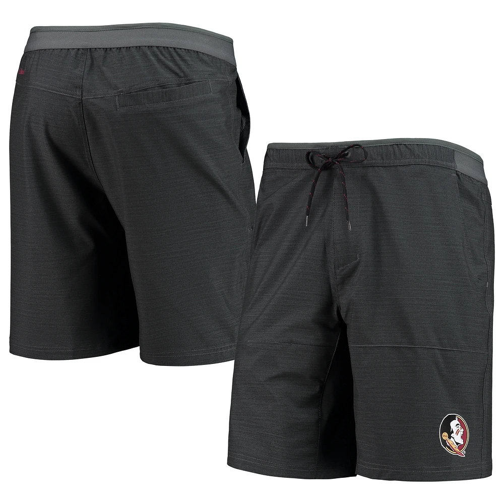 Men's Columbia Heathered Charcoal Florida State Seminoles Twisted Creek Omni-Shield Shorts