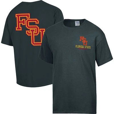Men's Comfort Wash Charcoal Florida State Seminoles Vintage Logo T-Shirt
