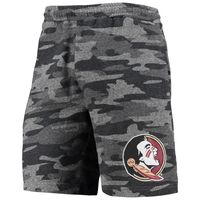 Men's Concepts Sport Charcoal/Gray Florida State Seminoles Camo Backup Terry Jam Lounge Shorts