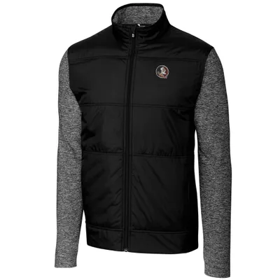 Florida State Seminoles Cutter & Buck Big Tall Stealth Full-Zip Jacket - Black