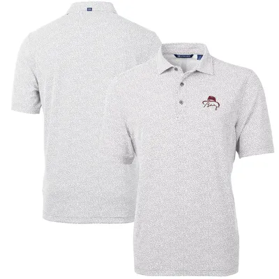 Bobby Bowden Florida State Seminoles Cutter & Buck Virtue Eco Pique Botanical Print Recycled Polo - White