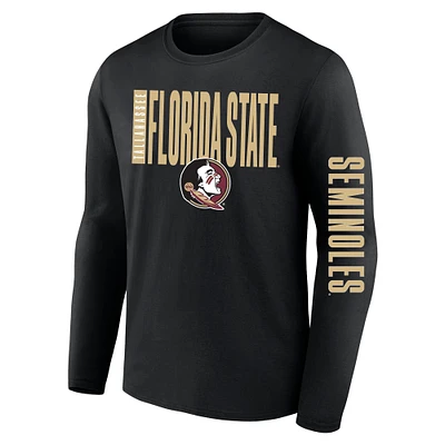 Men's Fanatics  Black Florida State Seminoles Big & Tall Vision Long Sleeve T-Shirt