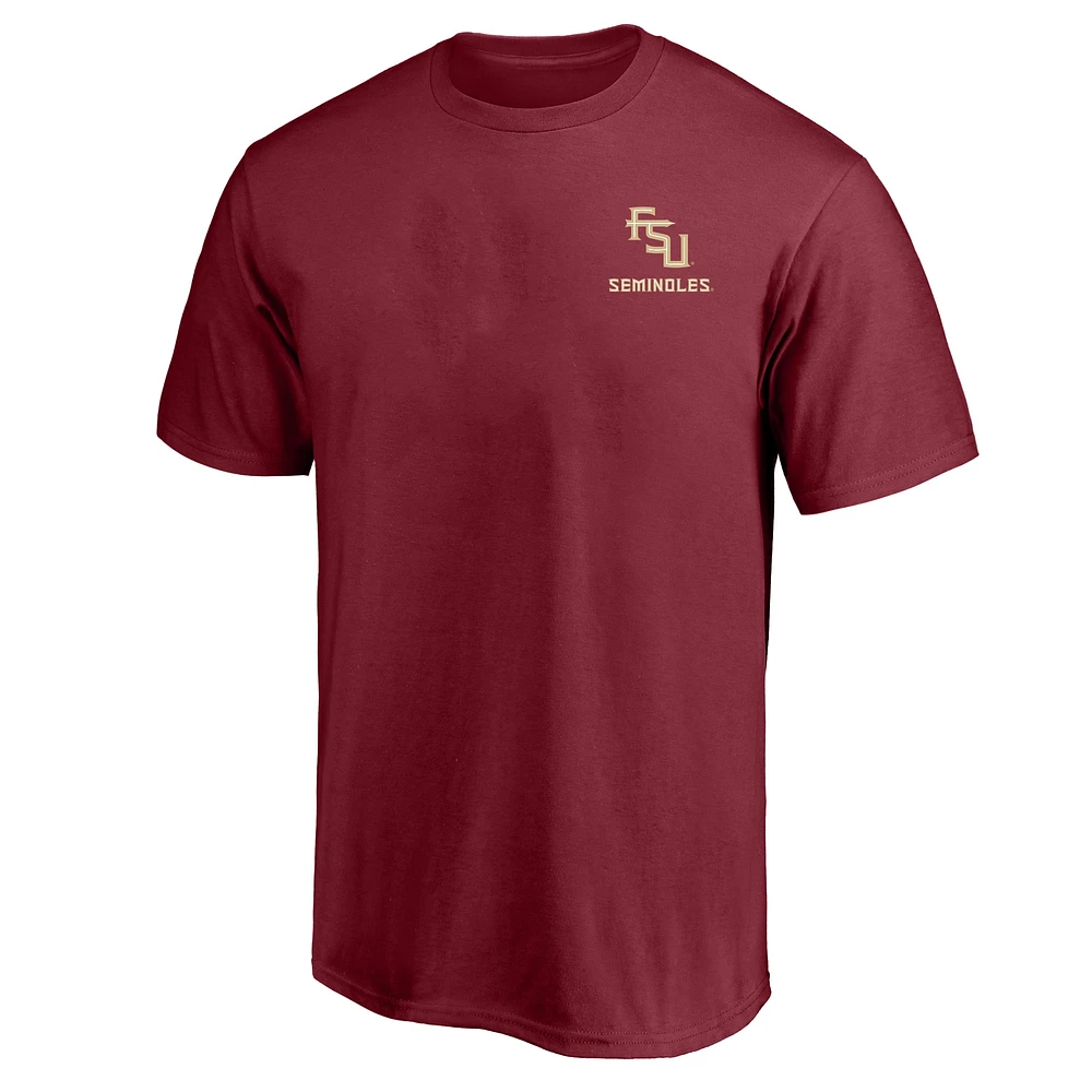 Men's Fanatics Garnet Florida State Seminoles Big & Tall 2-Hit T-Shirt