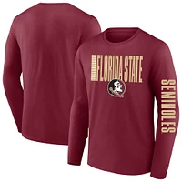 Men's Fanatics  Garnet Florida State Seminoles Big & Tall Vision Long Sleeve T-Shirt