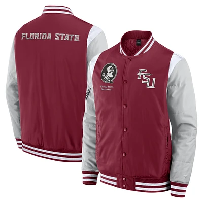 Veste à boutons-pression intégrale Elements Elite des Florida State Seminoles de Fanatics Garnet pour hommes