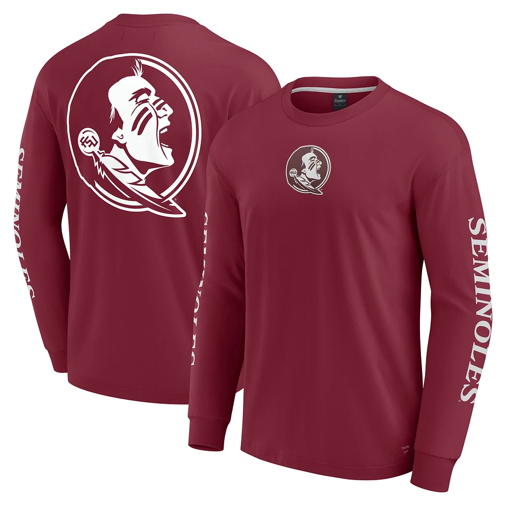 Men's Fanatics Garnet Florida State Seminoles Strive Long Sleeve T-Shirt