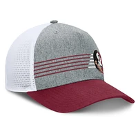 Men's Fanatics Heather Gray/Garnet Florida State Seminoles Profile Trucker Adjustable Hat