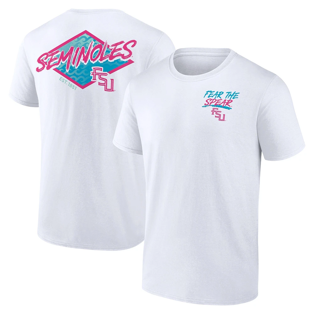 T-shirt blanc Fanatics Seminoles de l'État Floride pour hommes Printemps 2024 Spring Break