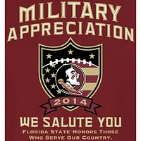 Mens Florida State Seminoles Garnet 2014 Military Day T-Shirt