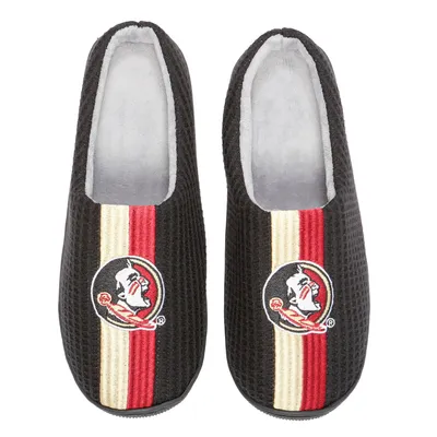 Florida State Seminoles FOCO Team Stripe Memory Foam Slide Slippers - Black