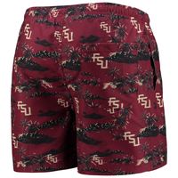 Men's FOCO Garnet Florida State Seminoles Island Palm Swim Trunks