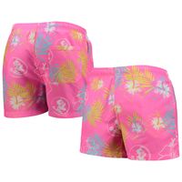 Men's FOCO Pink Florida State Seminoles Neon Floral Swim Trunks