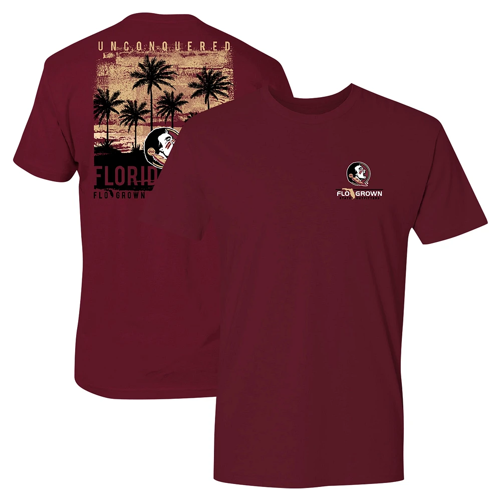 T-shirt pour homme Florida State Seminoles Best Coast Sunset Garnet