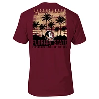 T-shirt pour homme Florida State Seminoles Best Coast Sunset Garnet