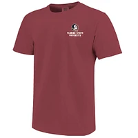 Men's Garnet Florida State Seminoles Striped Campus Skyline T-Shirt