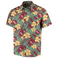 Men's Gold Florida State Seminoles Floral Button-Up Shirt