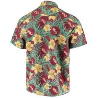 Men's Gold Florida State Seminoles Floral Button-Up Shirt