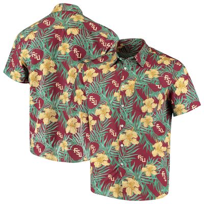 Men's Gold Florida State Seminoles Floral Button-Up Shirt