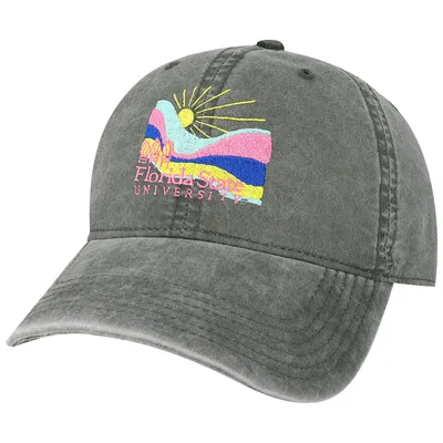 Florida State Seminoles League Collegiate Wear Beach Club Rays Relaxed Twill Adjustable Hat - Gray