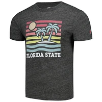 Men's League Collegiate Wear Heather Charcoal Florida State Seminoles Hyper Local Victory Falls Tri-Blend T-Shirt