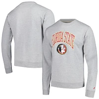 Men's League Collegiate Wear Heather Gray Florida State Seminoles Tall Arch Essential Pullover Sweatshirt