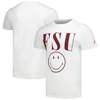 Men's League Collegiate Wear White Florida State Seminoles Smiley All American T-Shirt