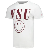 T-shirt blanc Florida State Seminoles Smiley All American de la Ligue collégiale pour hommes