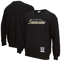 Men's Mitchell & Ness  Black Florida State Seminoles Elite Script Pullover Sweatshirt