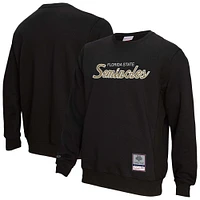 Men's Mitchell & Ness  Black Florida State Seminoles Elite Script Pullover Sweatshirt