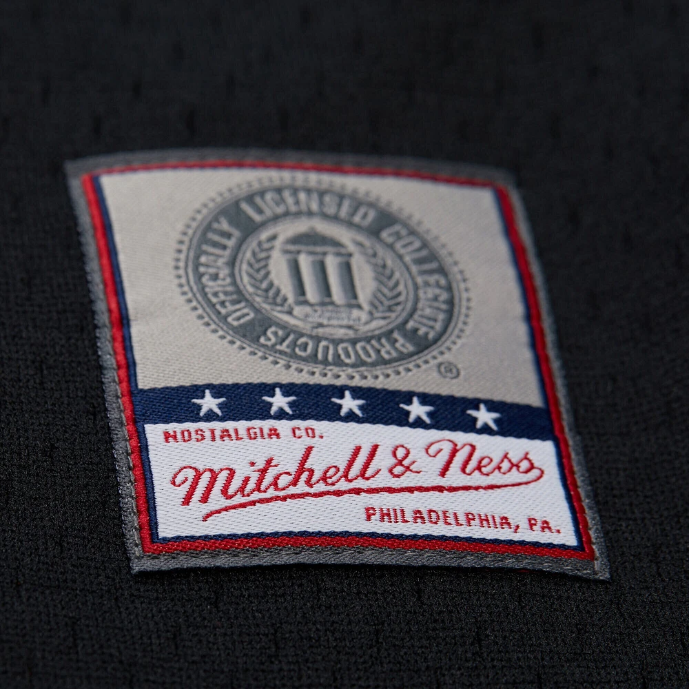 Men's Mitchell & Ness Black Florida State Seminoles On The Clock Full-Button Fashion Jersey