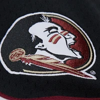 Men's Mitchell & Ness Black Florida State Seminoles On The Clock Full-Button Fashion Jersey