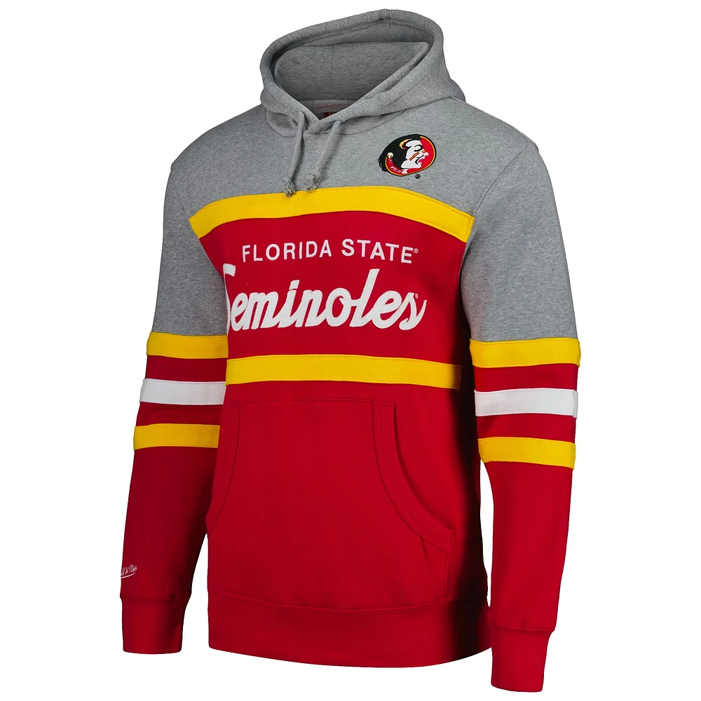 Sweat à capuche Mitchell & Ness Garnet Florida State Seminoles Head Coach pour hommes