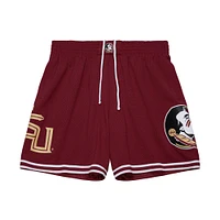 Short en maille avec logo actuel de l'équipe des Seminoles l'État Floride pour homme Mitchell & Ness Garnet