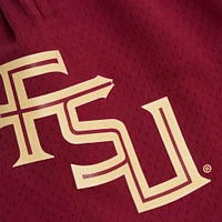 Short en maille avec logo actuel de l'équipe des Seminoles l'État Floride pour homme Mitchell & Ness Garnet