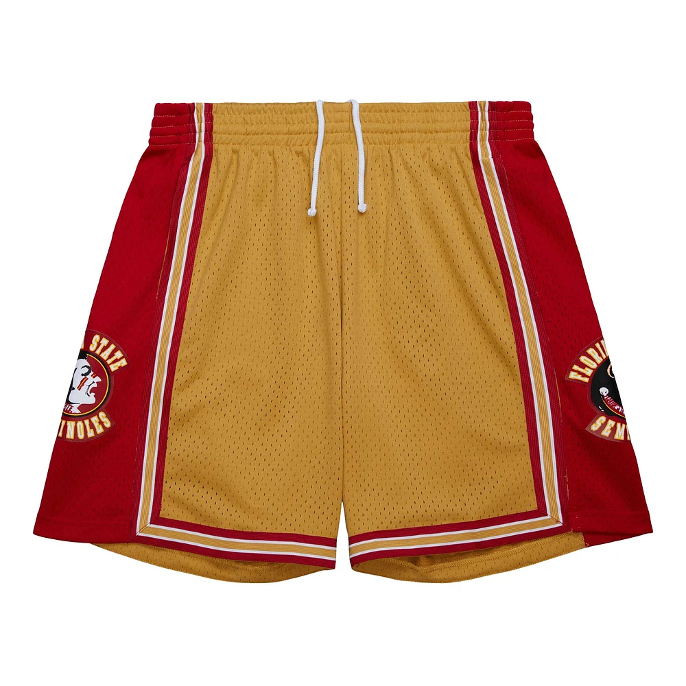 Men's Mitchell & Ness Gold Florida State Seminoles 1992/93 Throwback Jersey Shorts